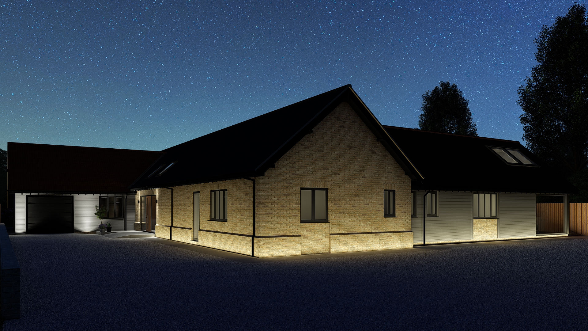 Proposed new dwelling in the style of a barn conversion.